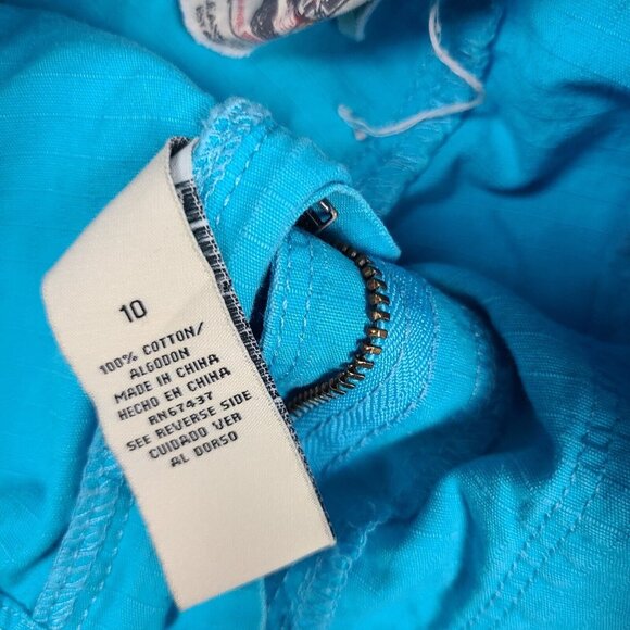 Vintage Ralph Lauren Polo Jean Co. Shorts RL 67 Blue Cyan Sz 10 Pockets - Picture 7 of 13